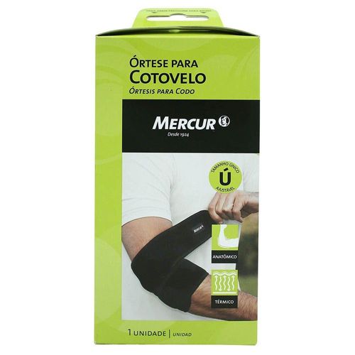 Órtese Mercur para Cotovelo Cor Preta Tamanho Único e Ajustável com 1 Unidade