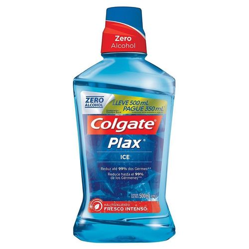 Enxaguante Bucal Colgate Plax Ice Pague 350ml e Leve 500ml