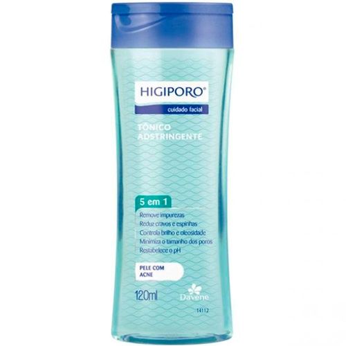 Tônico Facial Higiporo Adstringente Pele com Acne Davene 120ml