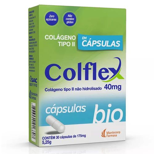 Colflex Bio 40mg com 30 cápsulas com 175mg
