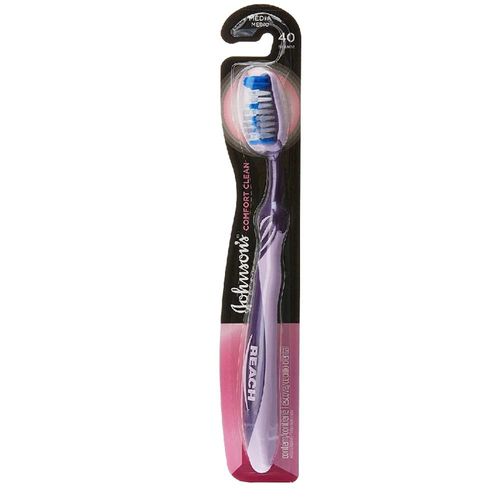 Escova Dental Johnson & Johnson Reach Comfort Clean 40 Média com 1 Unidade