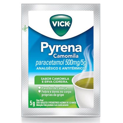 Vick Pyrena 500mg/5g Sabor Camomila e Erva-Cidreira Pó para Solução Oral 5g
