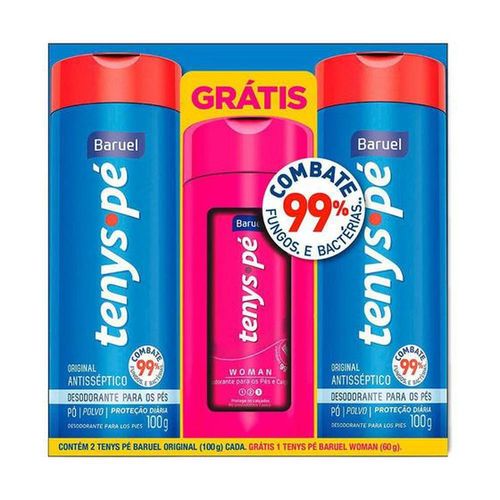 Talco Antisséptico Tenys Pé Baruel Originado Frasco 100g