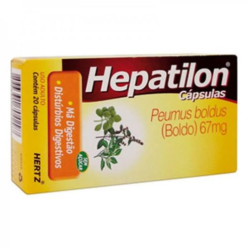 Hepatilon 67mg com 20 Cápsulas