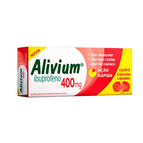 Alivium 400mg com 8 Cápsulas Moles