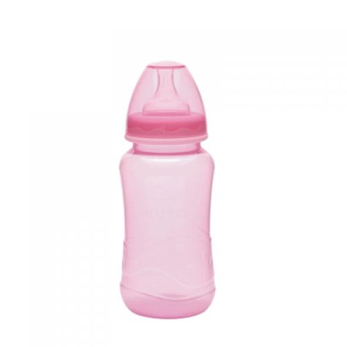 Mamadeira Kuka Big Rosa Aquarela Bico Redondo 330ml