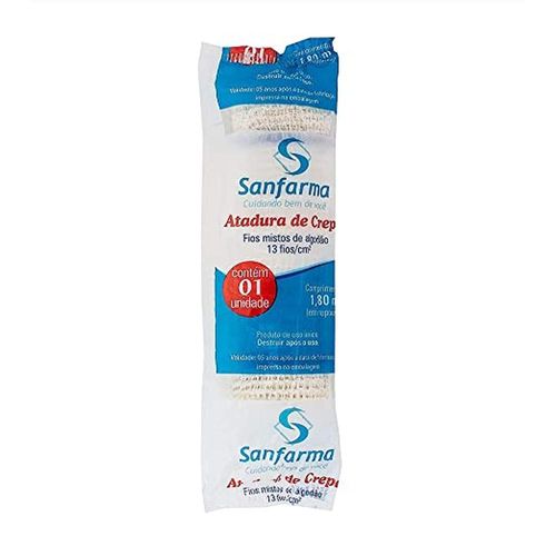 Atadura de Crepe Ultralife M Sanfarma 12cm X 1,80m com 1 Unidade