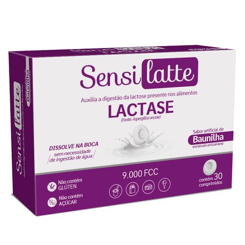 Sensilatte 9000Fcc Sabor Baunilha com 30 Comprimidos