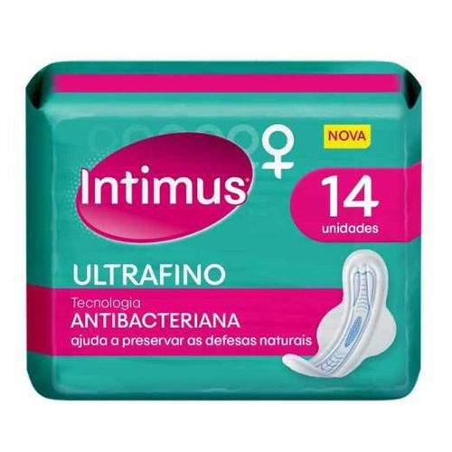 Absorvente Intimus Ultrafino Antibacteriana com Abas com 14 Unidades