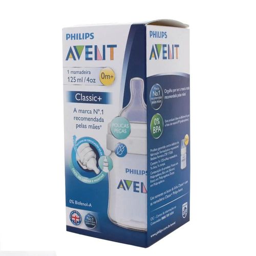Mamadeira Avent Philips Anti-Colic Clássica Nacional 125ml