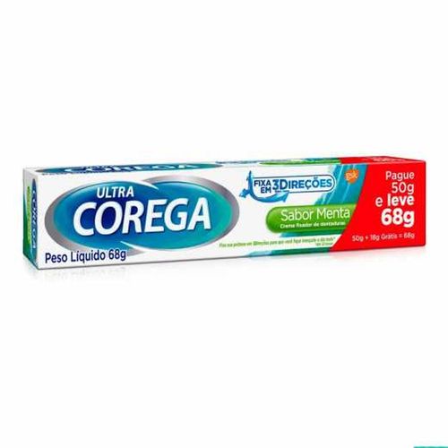 Creme Fixador Ultra Corega Menta 68g