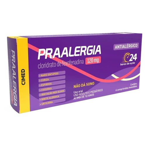 Praalergia 120mg com 6 Comprimidos Revestidos