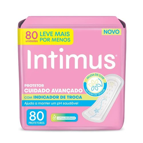 Protetor Diário Intimus Days com Indicador de Troca com 80 Unidades