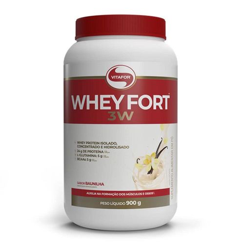 Whey Fort 3W Baunilha Vitafor 900g