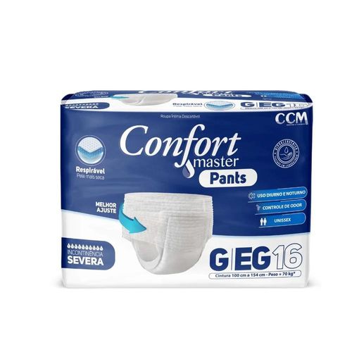 Fraldas Descartáveis Confort Master Pants G/EG com 16 Unidades