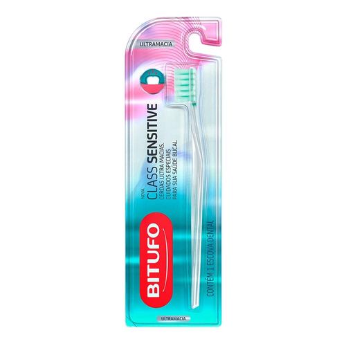 Escova de Dente Bitufo Class Sensitive Ultra Macia com 1 Unidade