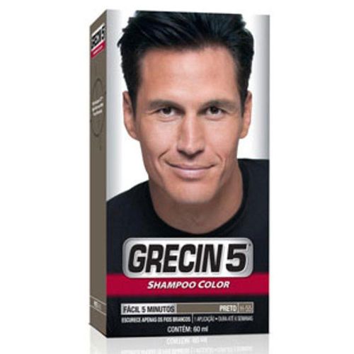 Shampoo Tonalizante H-55 Preto Grecin 5 Just For Men Caixa 60ml
