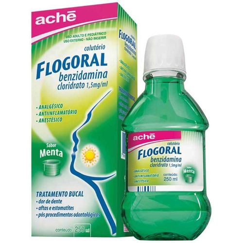 Flogoral 1,5mg/ml com Copo Medidor Colutório Sabor Menta Frasco 250ml