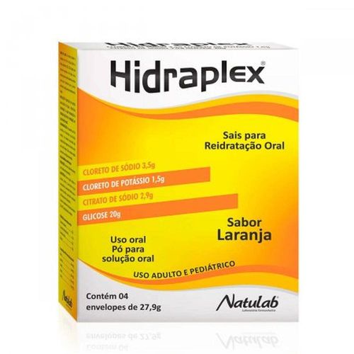 Hidraplex Pó para Solução de Uso Oral Sabor Laranja com 4 Envelopes com 27,9g