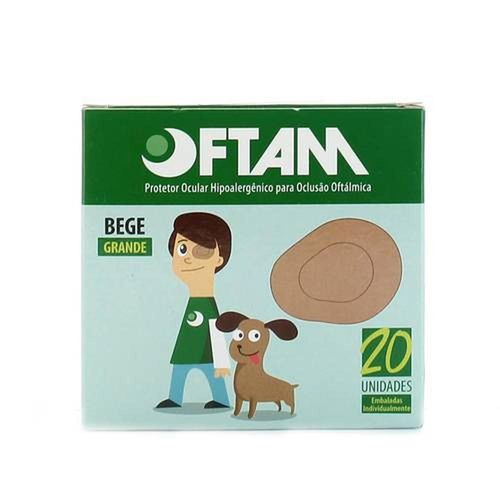Protetor Ocular Bege Tamanho Oftam com 20 Unidades
