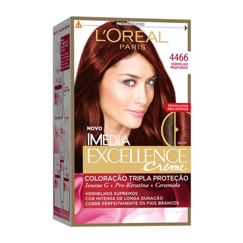 Tintura Permanente Imédia Excellence n°4466 Vermelho Profundo L’Oréal Paris com 1 Unidade