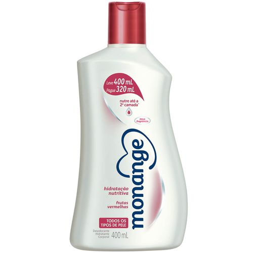 Desodorante e Hidratante Corporal Monange Frutas Vermelhas 400ml