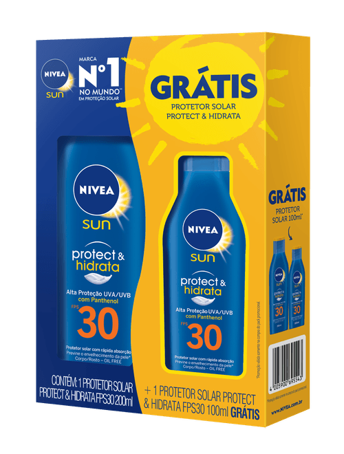 Nivea Sun Proteção E Hidratação FPS30 200ml + Grátis Proteção E Hidratação FPS30 100ml