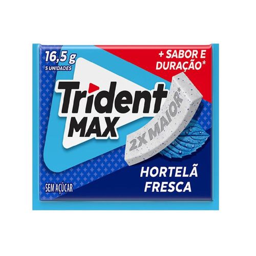 Trident Max Goma de Mascar Hortelã Fresca 16.5g