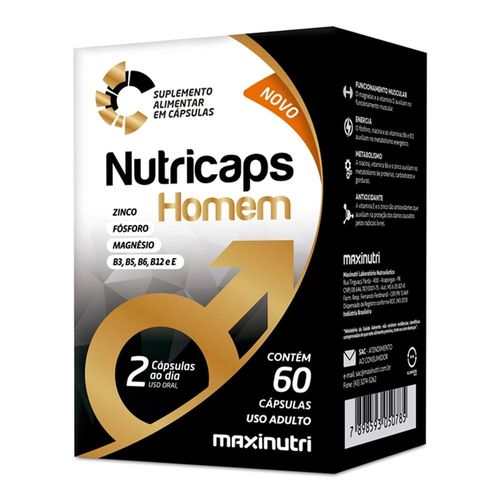 Nutricaps Homem Maxinutri com 60 Cápsulas