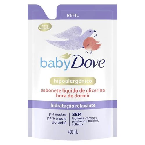 Sabonete Líquido de Glicerina Baby Dove Hidratação Relaxante Hora de Dormir Refil 400ml