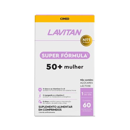 Polivitamínico Lavitan Super Fórmula 50+ Mulher 60 Comprimidos Revestidos
