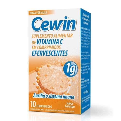 Cewin 1g Sanofi-Aventis Sabor Laranja com 10 Comprimidos Efervescentes
