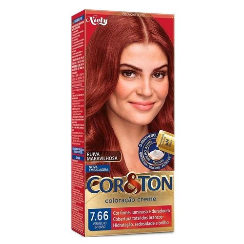 Tintura Cor&Ton Nº 7.66 Vermelho Intenso com 1 Unidade