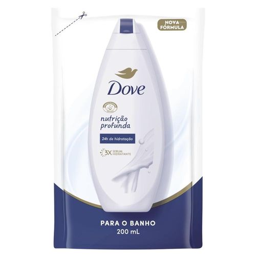 Refil Sabonete Líquido Corporal Dove Nutrição Profunda 200ml