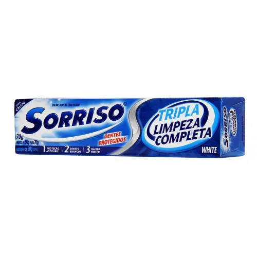 Creme Dental Sorriso Tripla Limpeza Completa 70g
