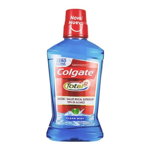 Enxaguante Bucal Antisséptico Colgate Total 12 Clean Mint 500ml