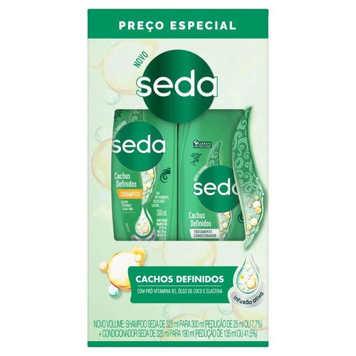 Kit Seda Cachos Definidos com Shampoo 300ml + Condicionador 190ml