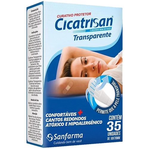 Curativo Transparente Cicatrisan 18X70Mm com 35 Unidades
