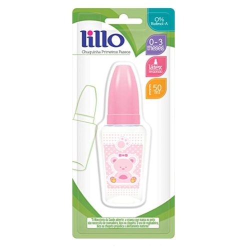 Mamadeira Miniform Primeiros Passos Rosa Lillo 50ml