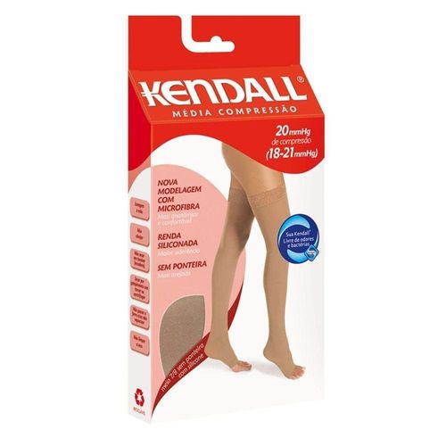 Kendall 18-21 Meia 7/8 Sem Ponteira com Silicone Castanho Tamanho M com 1 Unidade