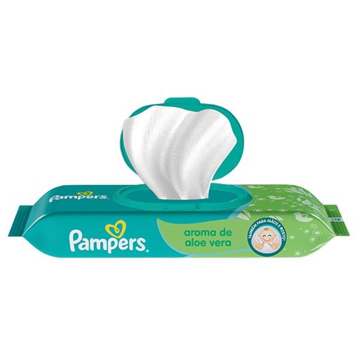 Lenços Umedecidos Pampers Aloe Vera com 96 Unidades