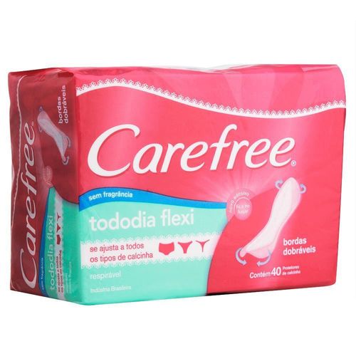 Absorvente Carefree Todo Dia Flexi sem Perfume com 40 Unidades