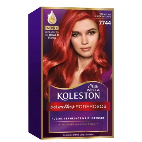 Kit Tintura Koleston Cor Nº 7744 Vermelho Super Intenso com 1 Unidade