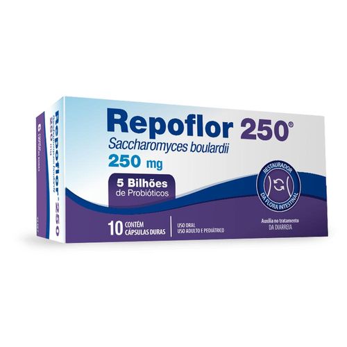 Repoflor 250mg com 10 Cápsulas Duras