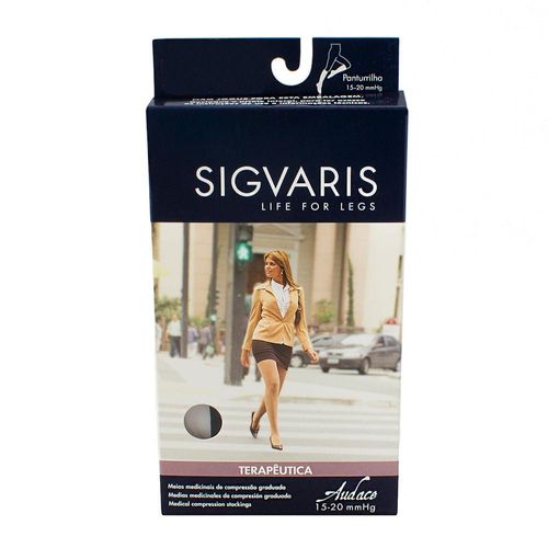 Meia Feminina de Compressão Suave 3/4 sem Ponteira Tamanho G Audace Sigvaris com 1 Par