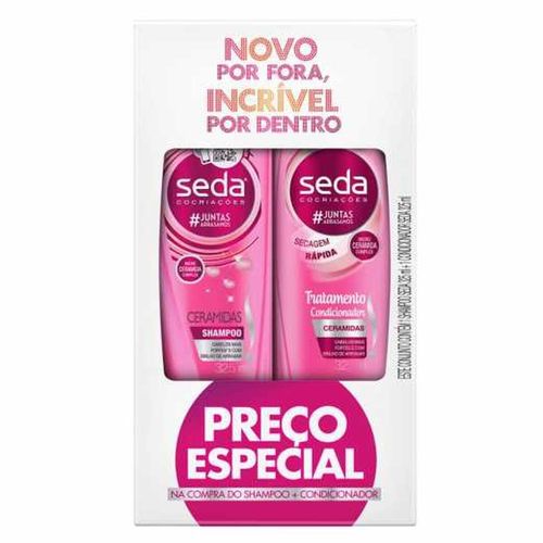 Kit Ceramidas Seda com 1 Shampoo 325ml + 1 Condicionador 325ml