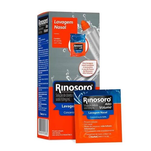 Rinosoro 0.9% Alto Volume Pó com 30 Sachês com 2,2g