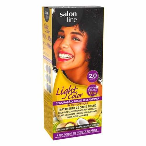 Coloração Light Color Salon Line Nº 2.0 Preto com 1 Unidade