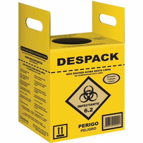 Coletor Perfuro Cortante Despack Capacidade 13L