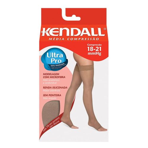 Meia Média Compressão sem Ponteira 7/8 Mel Kendall Tamanho M com 1 Par